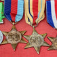 A WWII Medal Group Defence Medal, War Medal,  Africa , France Germany & 1939-45 Stars.