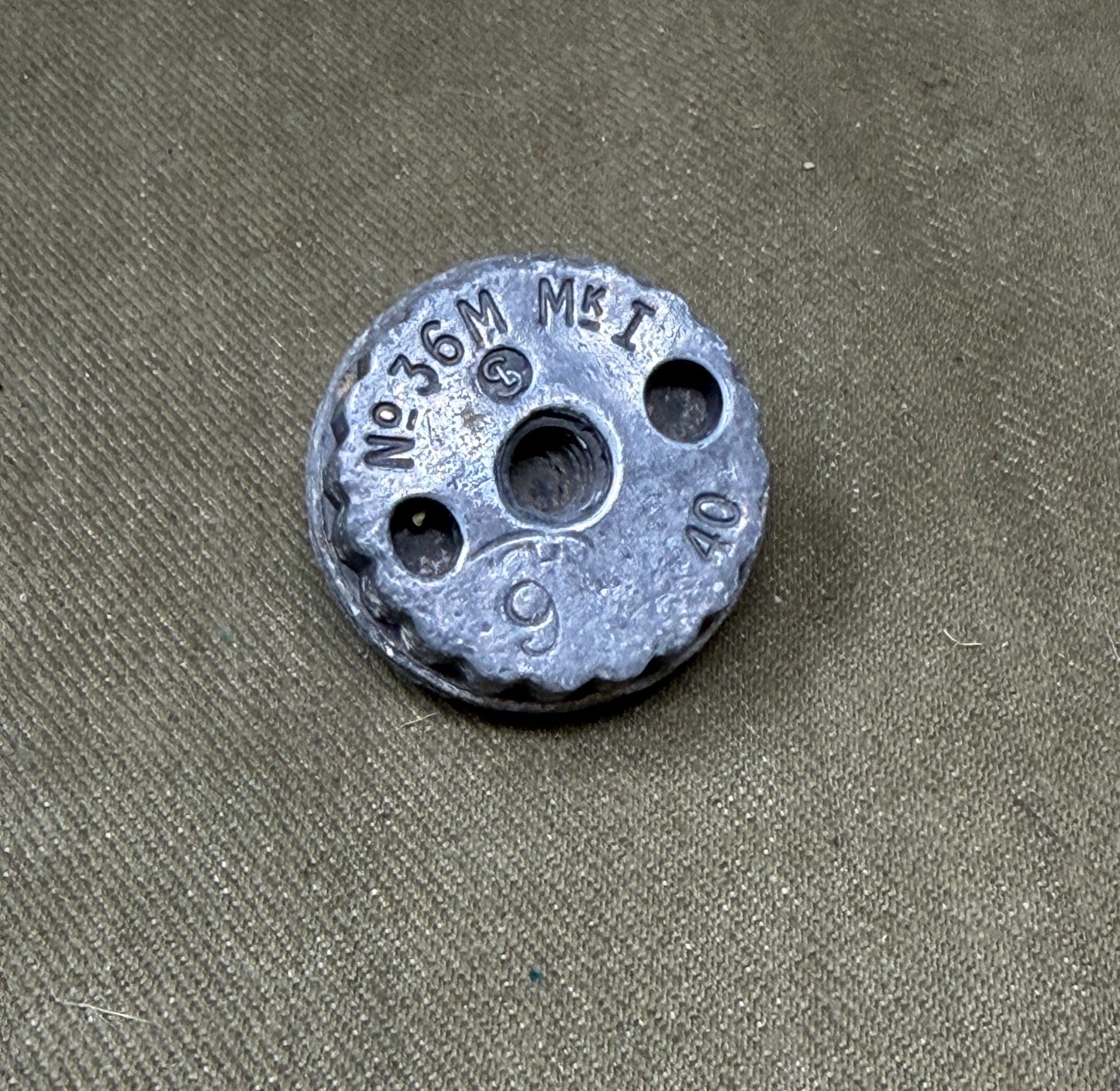 British WW2 Mills Bomb No.36M Grenade Filler Caps – Various Dates Original Inert