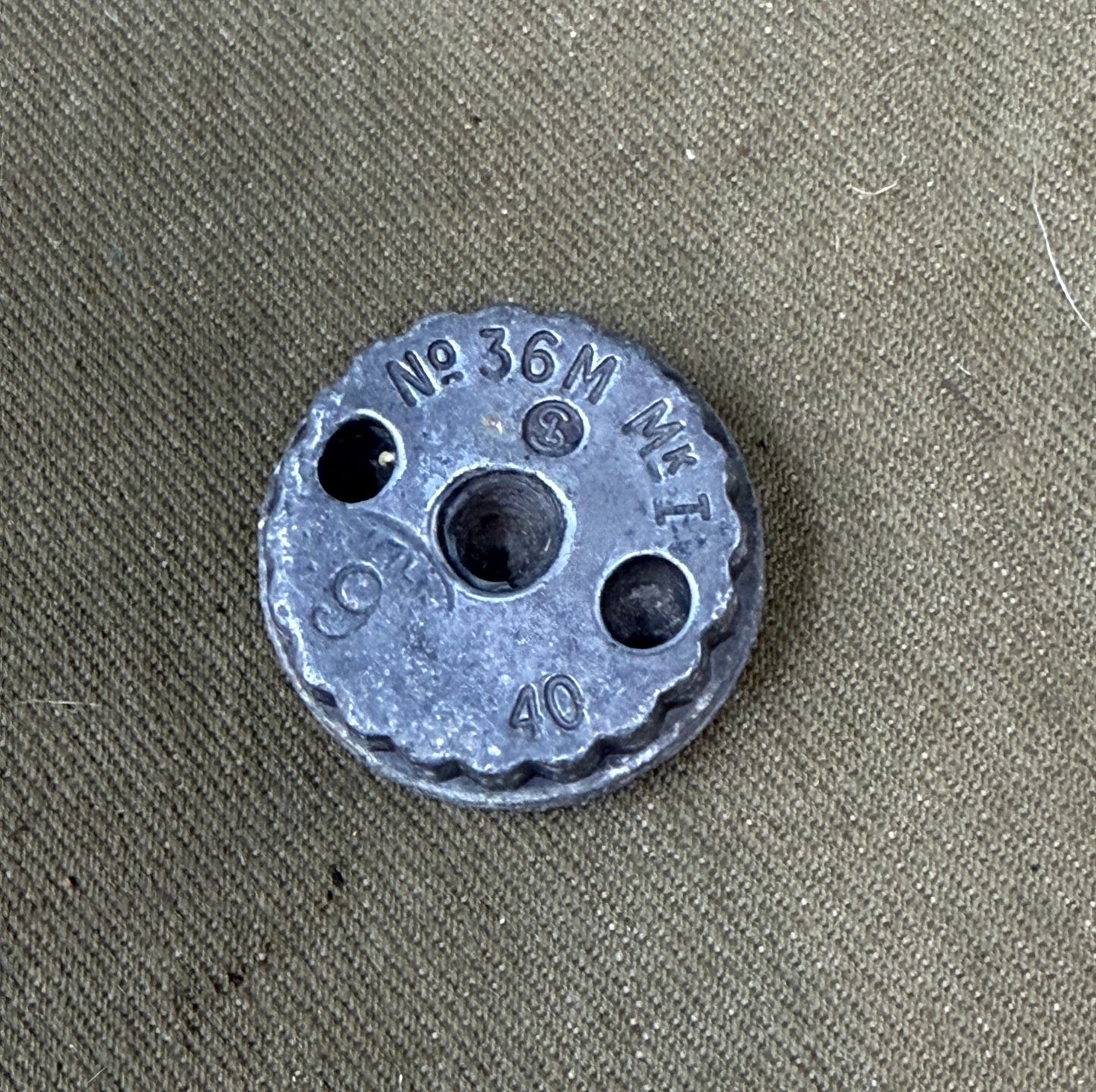 British WW2 Mills Bomb No.36M Grenade Filler Caps – Various Dates Original Inert