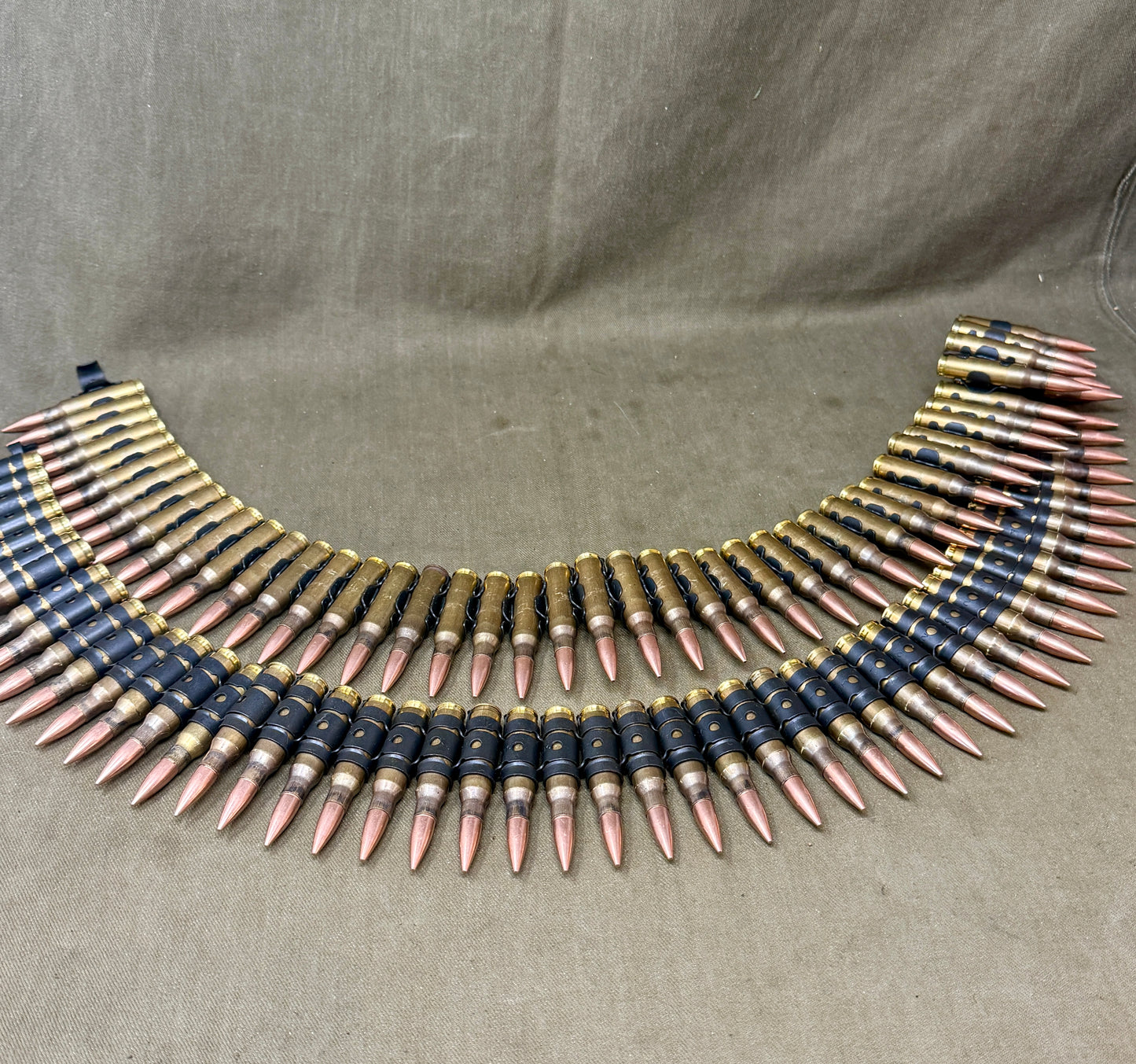 British Custom 7.62 x 51 GPMG Brass Cartridge Belts