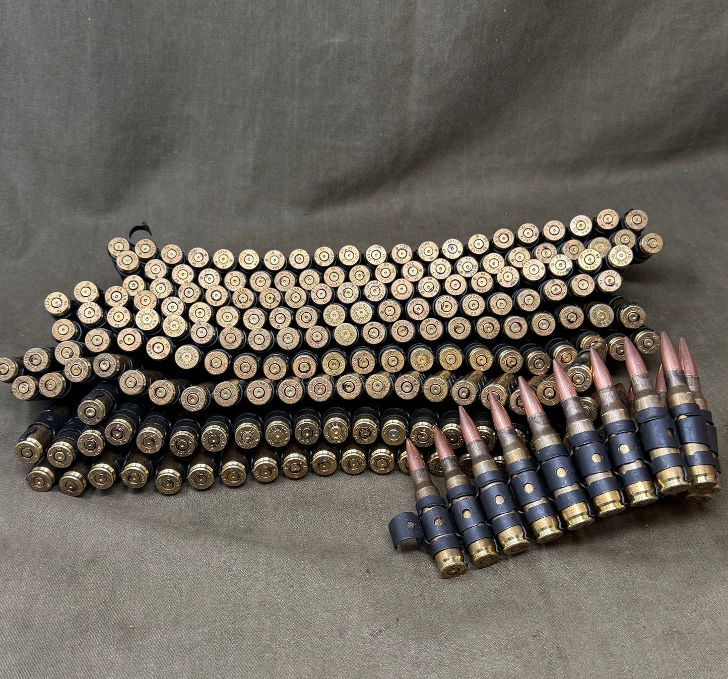 British Custom 7.62 x 51 GPMG Brass Cartridge Belts