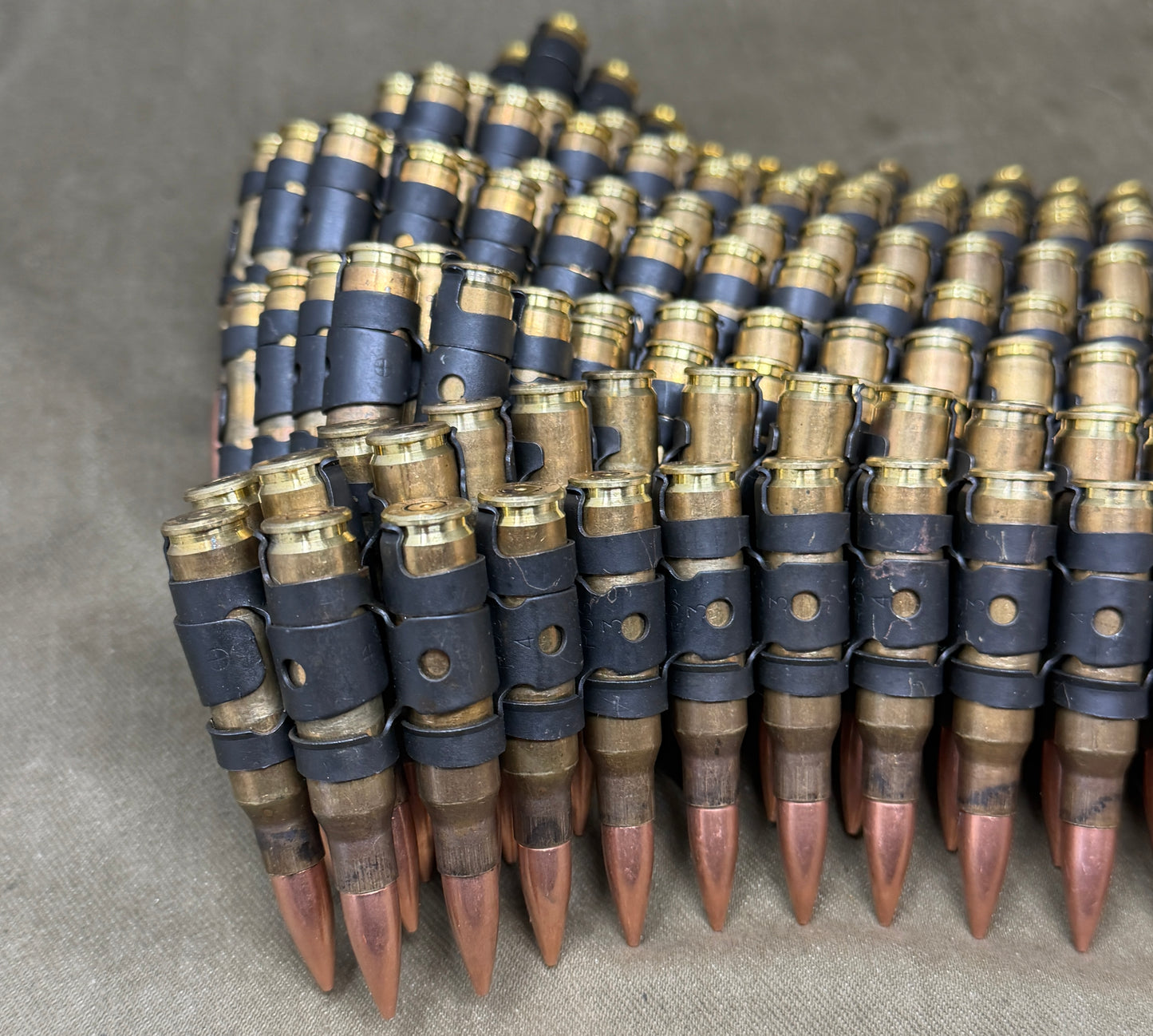 British Custom 7.62 x 51 GPMG Brass Cartridge Belts
