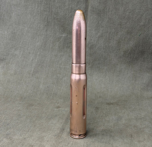 Vintage 20mm Drill Round – Copper Coloured Inert Military Ammunition Display