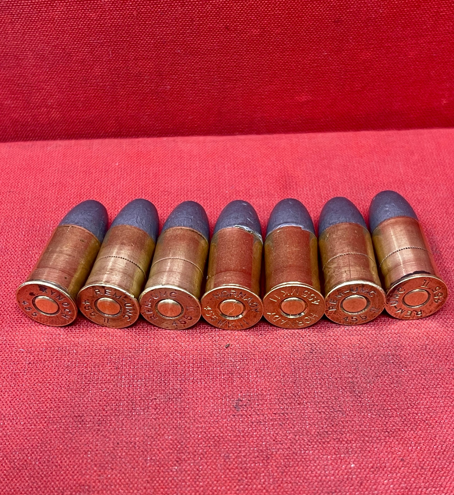 6 x .455 INERT Remington UMC Round fitted with INERT Primers