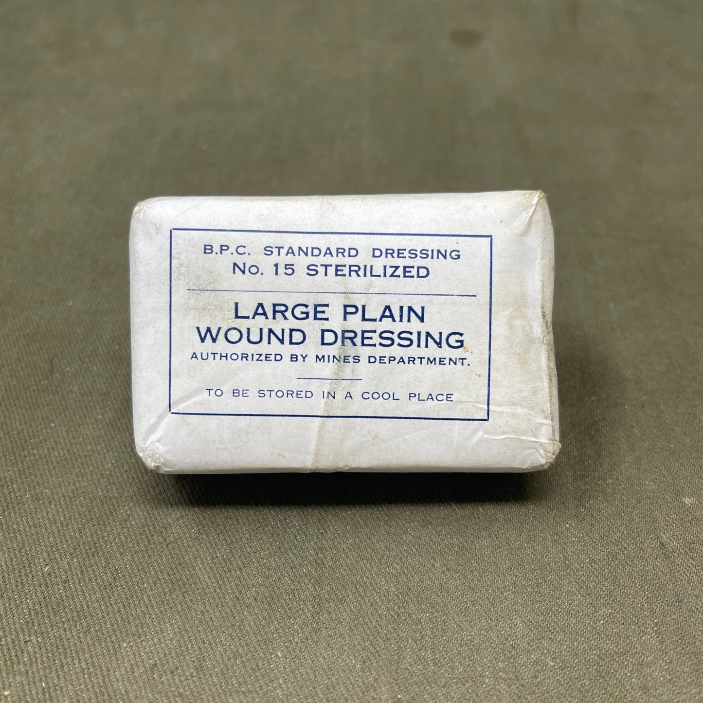 WW2 B.P.C No 15 Large Plain Wound&nbsp; Dressing