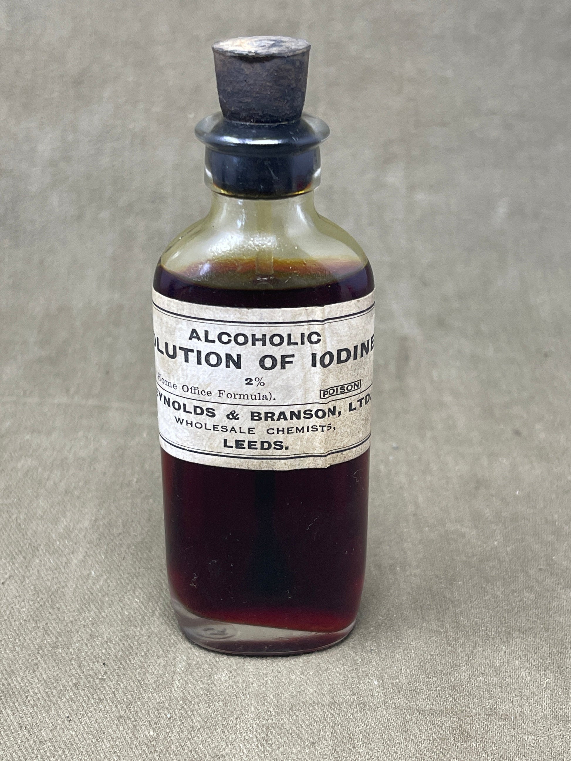 WW2 Alcoholic Solution of Iodine 2% Home Office Solution