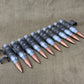 10 x 7.62mm British Military Drill Rounds in Original GPMG Link Belt – Inert Display Set