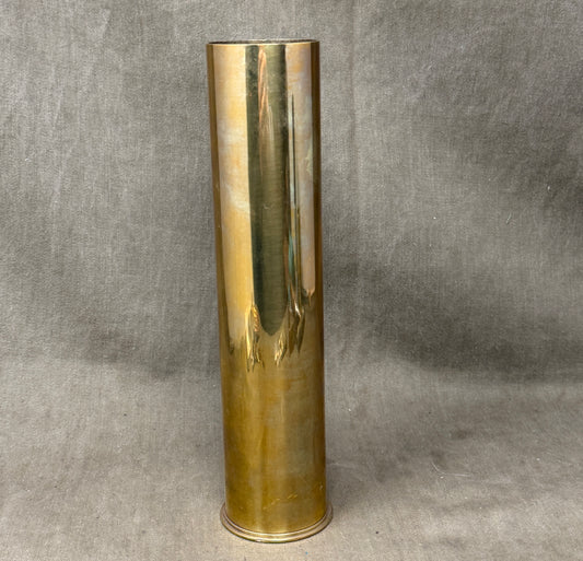 Original British BSA 3-Pounder Hotchkiss 47mm Brass Shell Case c1900–WW1