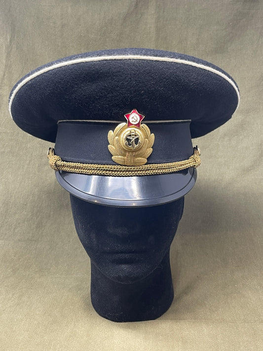 Vintage Soviet USSR ORIGINAL Navy Cap Officer Hat Military size 55