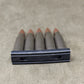 5 × Inert Chrome .308 / 7.62 NATO Cartridges on Stripper Clip – Display Set