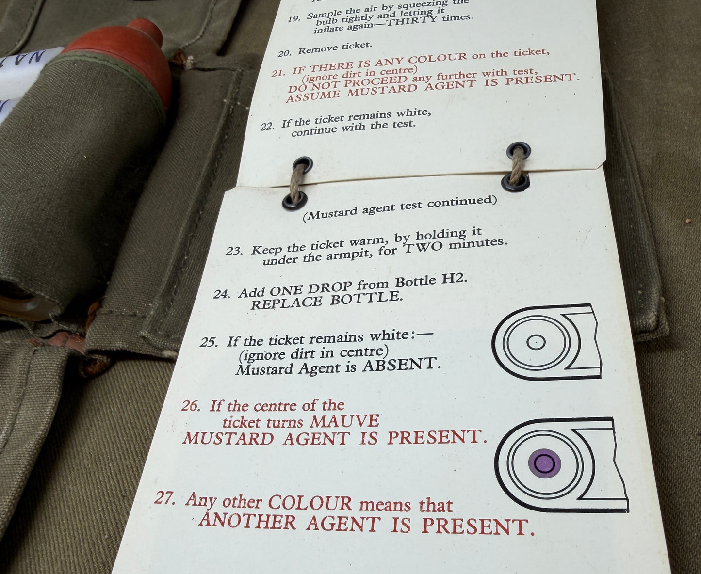Original British Army RVD Residual Vapour Detector Kit – Excellent Condition