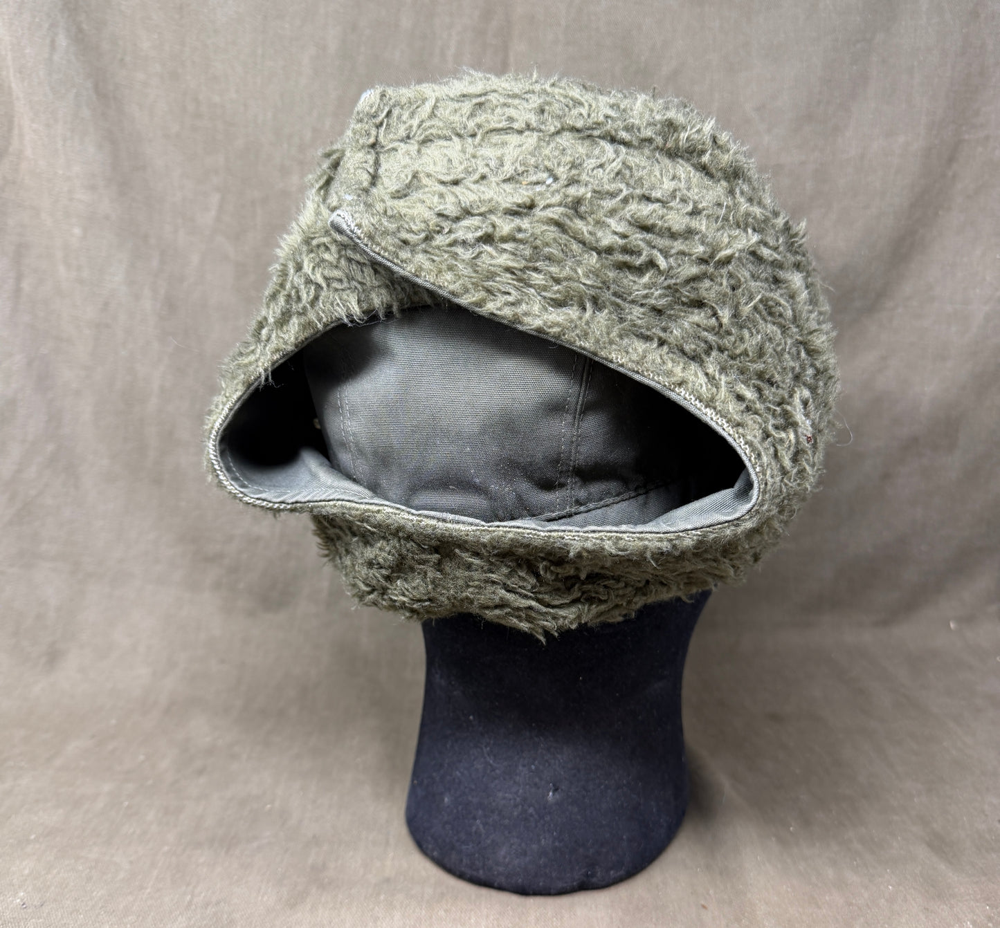 French Army Winter Fur-Lined Cap by Biederman Uniforms – Size 59 – Circa 1950