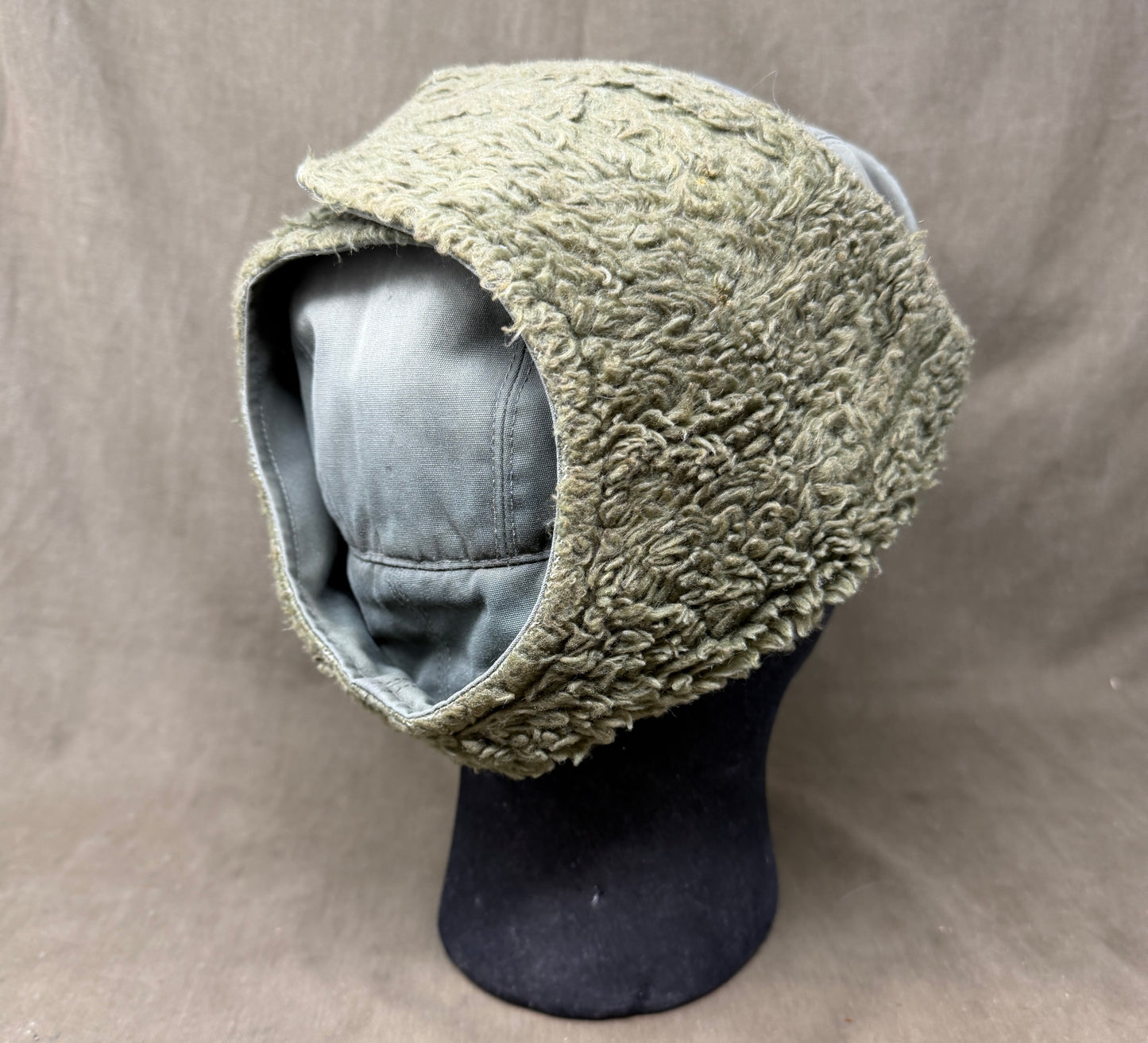 French Army Winter Fur-Lined Cap by Biederman Uniforms – Size 59 – Circa 1950
