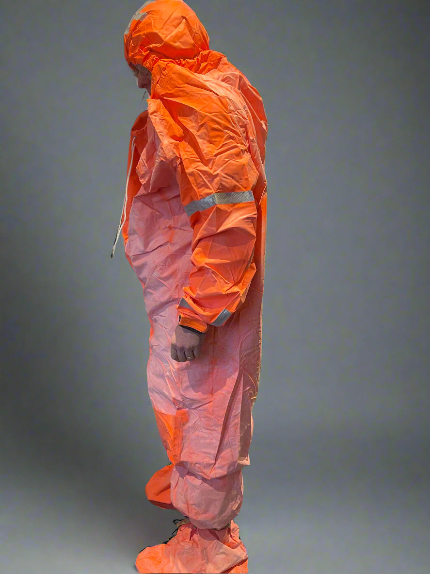 Original Royal Navy Orange Hi-Visibility Survival Suit – Size Large, Excellent Condition