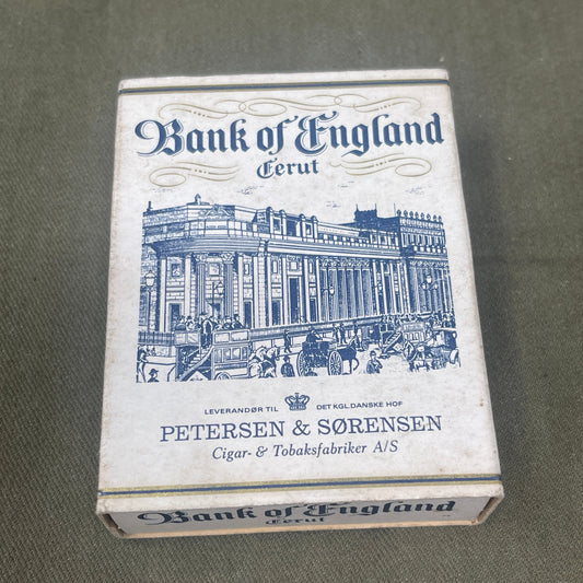 Empty Box of Bank of England Peterson & Sorensen Cigarettes
