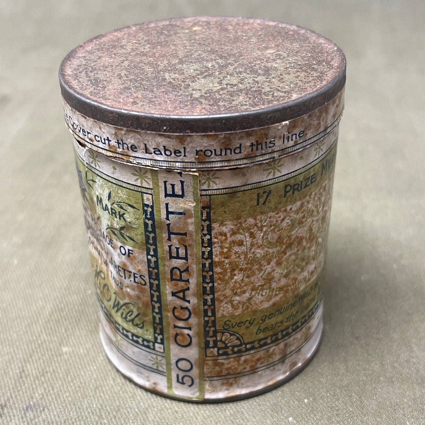 Tin of 50 WD & HO Wills Wild Woodbine, ( With Contents )