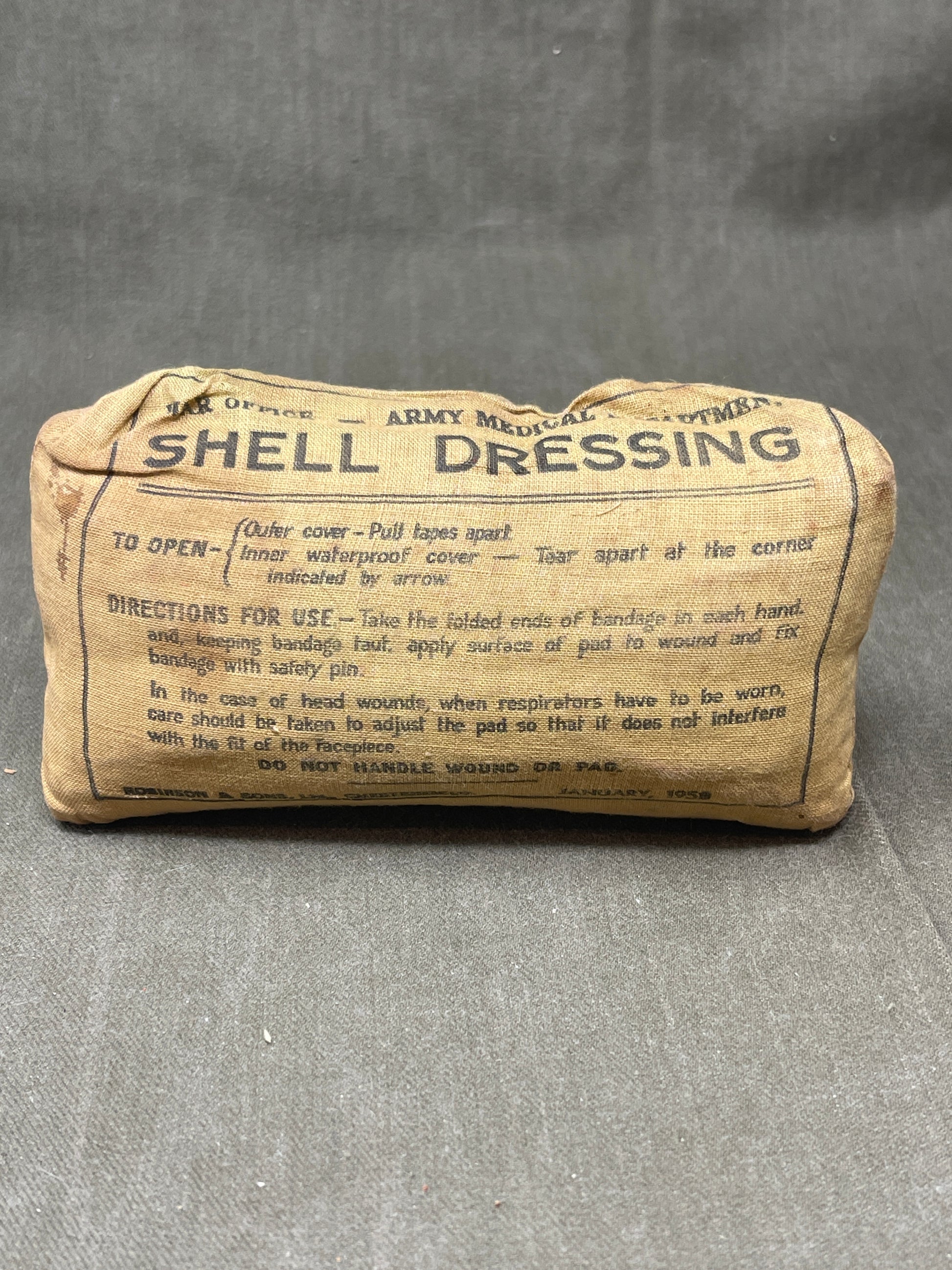 Original  British First Field Dressing (FFD) 1958