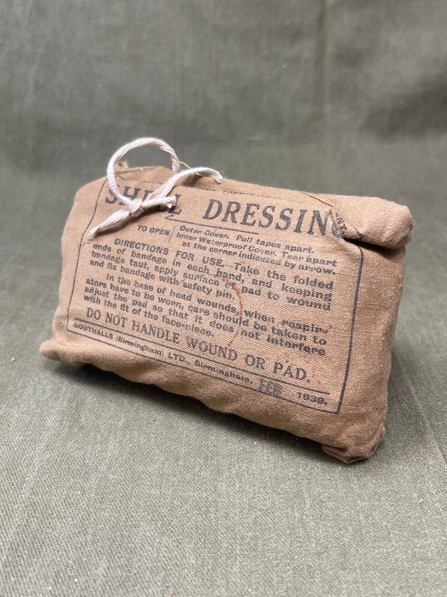 British Army issue  Shell Dressing  Dated 1939