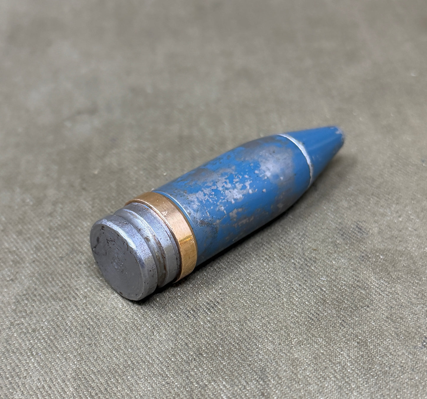 INERT 20×102mm Vulcan / Aircraft Cannon Training Round – Blue TP Projectile