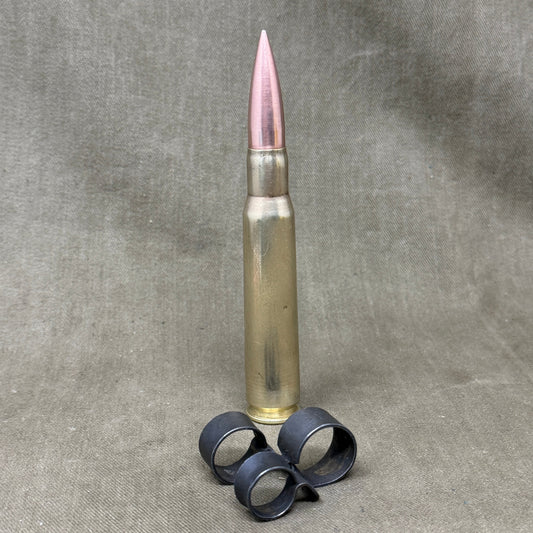 Inert .50 Cal BMG Round with Machine Gun Link – Browning .50 Cal Display Cartridge