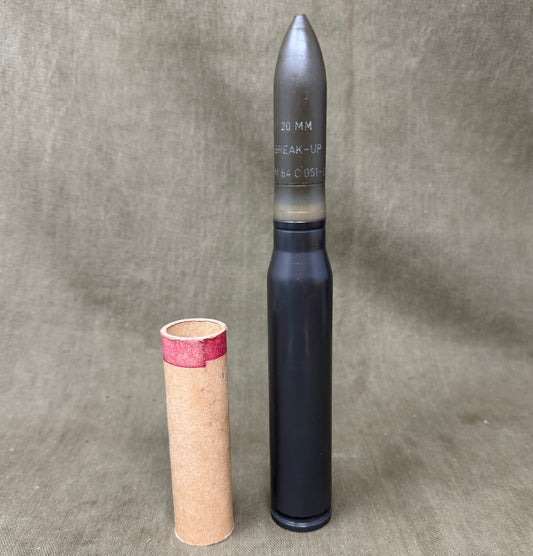 Inert 20x139mm DM64 “Break-Up” Training / Practice Round – Complete Display Cartridge with Tube