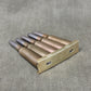 Original Japanese Type 38 Arisaka 6.5mm Inert Rounds on Charger Clip – WW2 / Pre-WW2