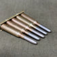 Original Japanese Type 38 Arisaka 6.5mm Inert Rounds on Charger Clip – WW2 / Pre-WW2
