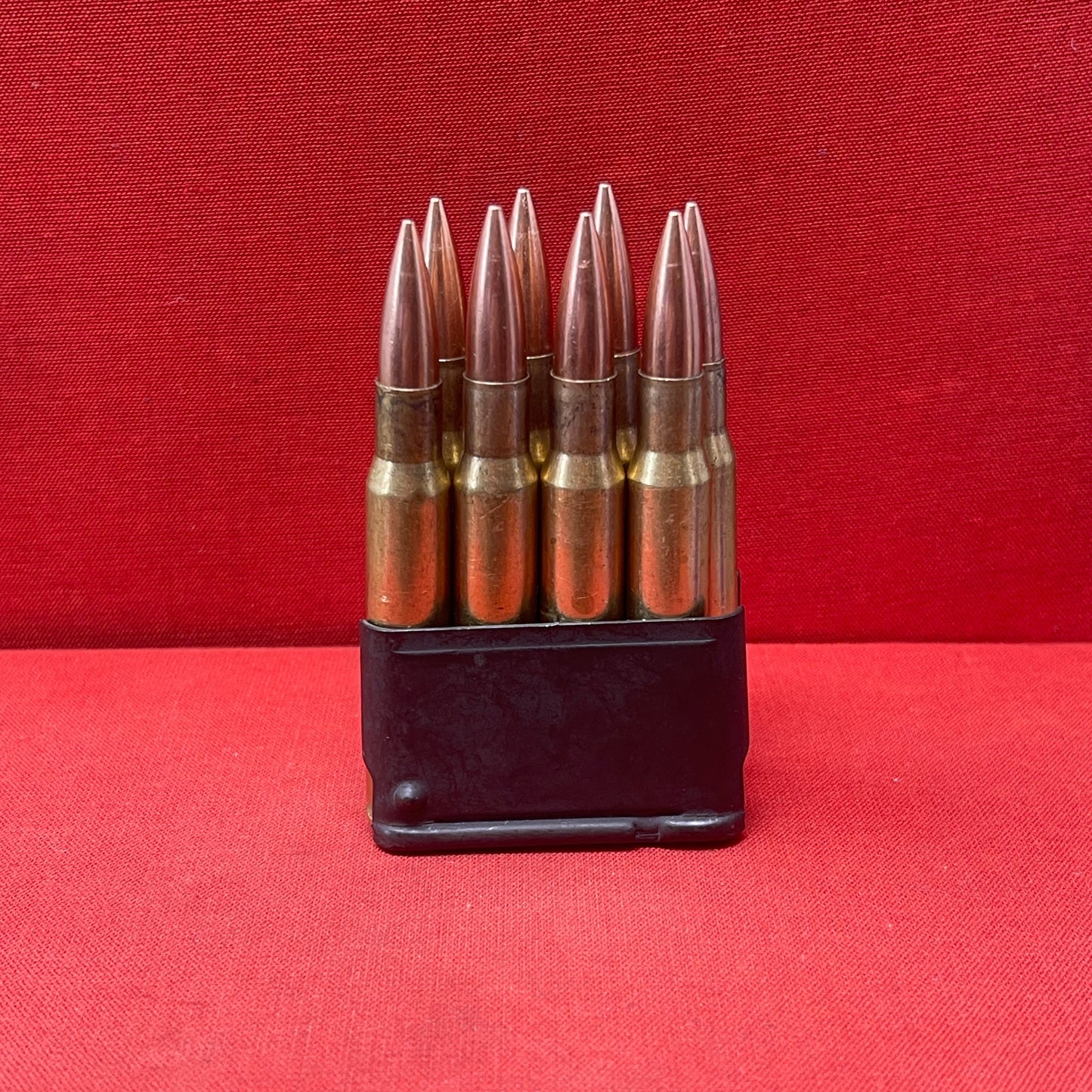 8 X Inert/ Display – .30-06 Springfield Rifle Rounds In M1 Garand Rifle Box Loading Clip