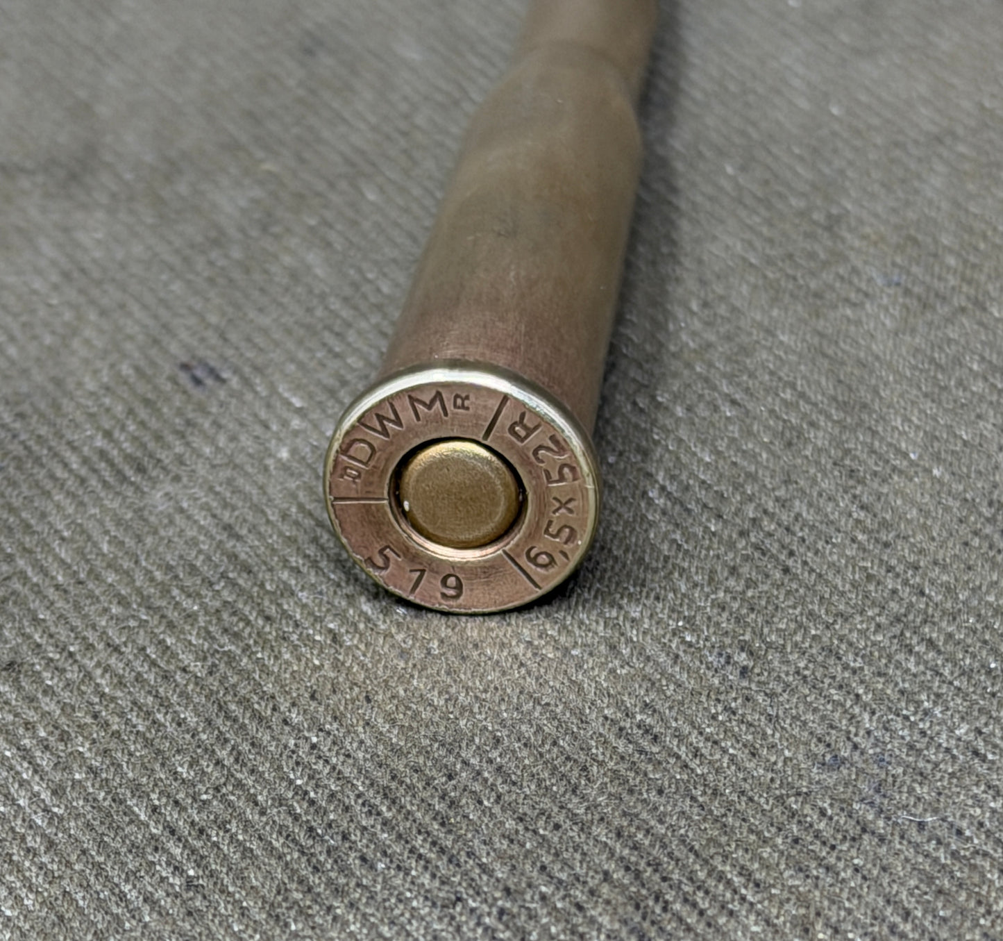 INERT DWM 579 6.5×52R Rifle Cartridge – German DWM Export Round – Early Sporting Ammunition