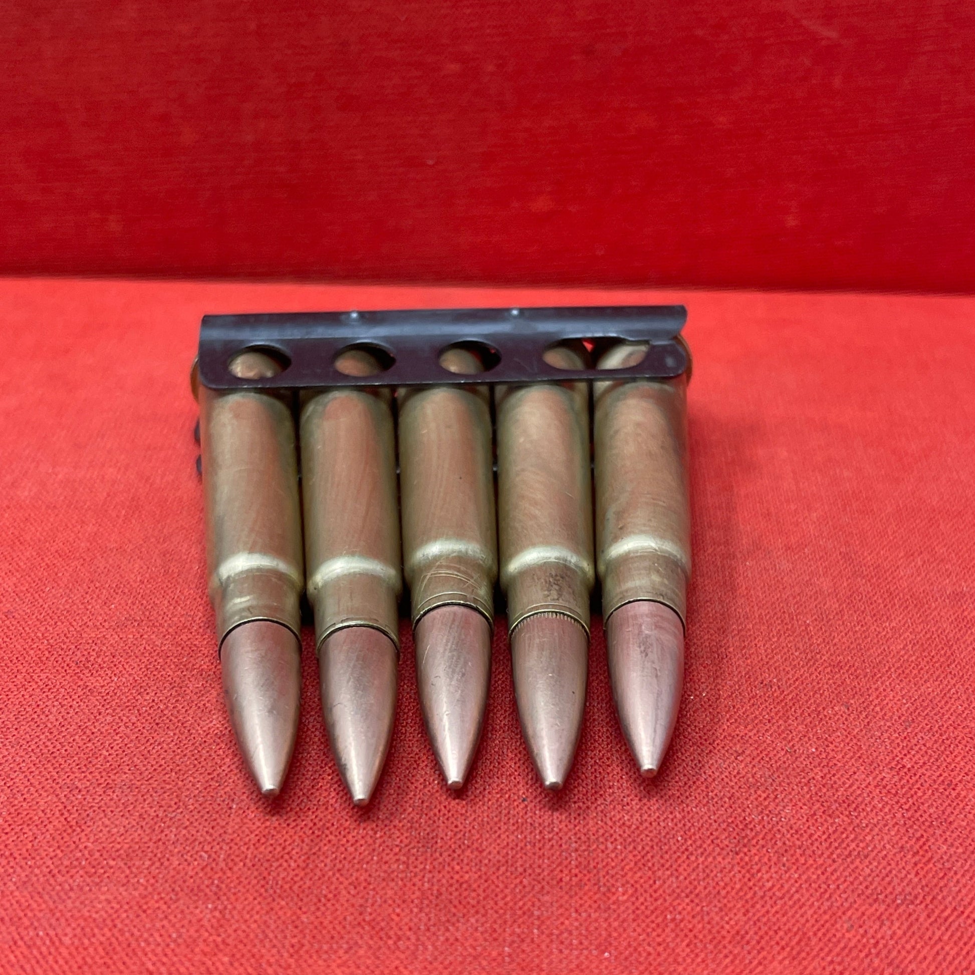 5 X Inert/ Display – .303 Lee Enfield Rounds In Charger Loading Clip