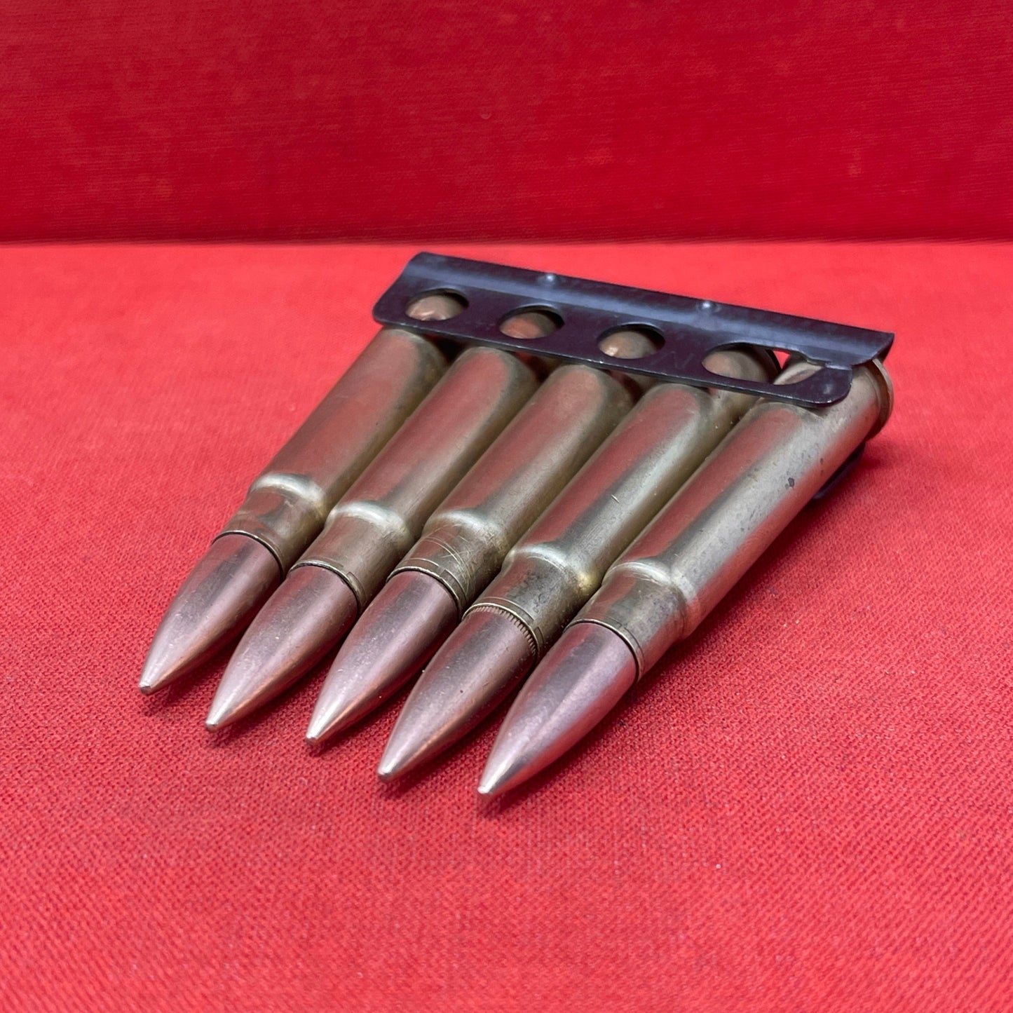 5 X Inert/ Display – .303 Lee Enfield Rounds In Charger Loading Clip