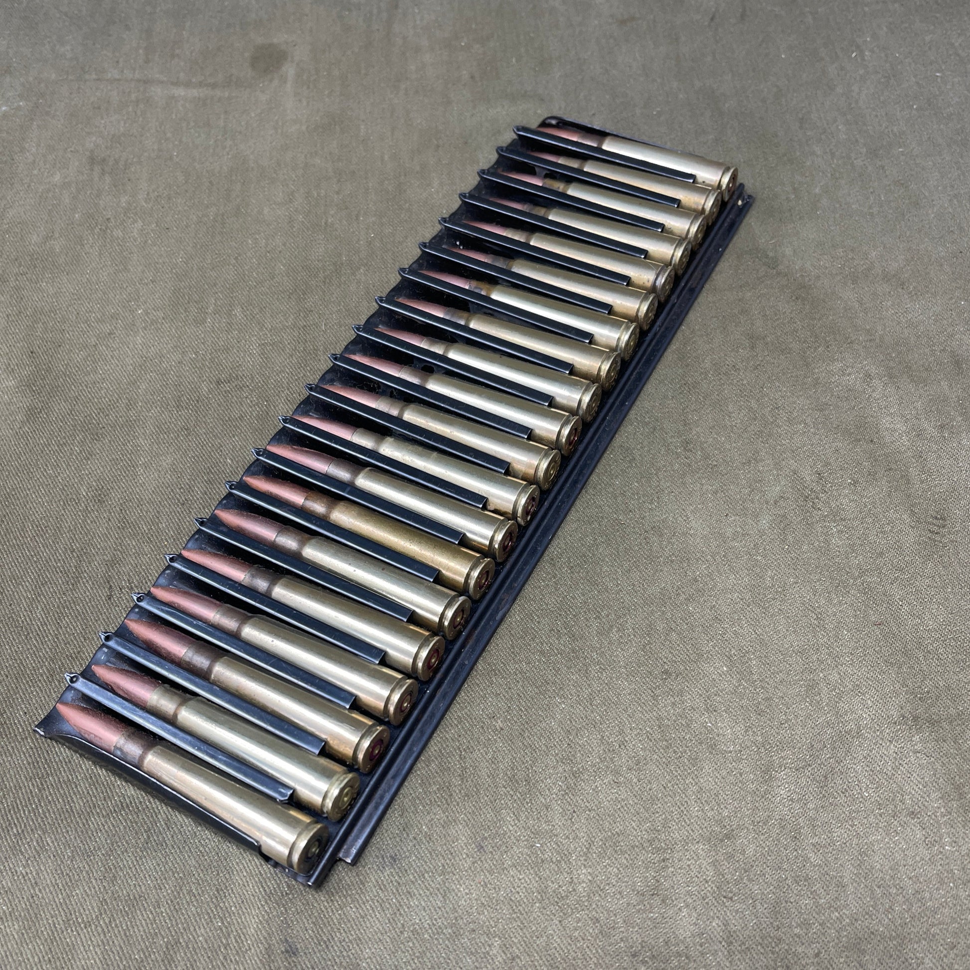 BREDA Machine Gun 7.92mm Inert Stripper Clip 8x57 Mauser Rounds 8mm