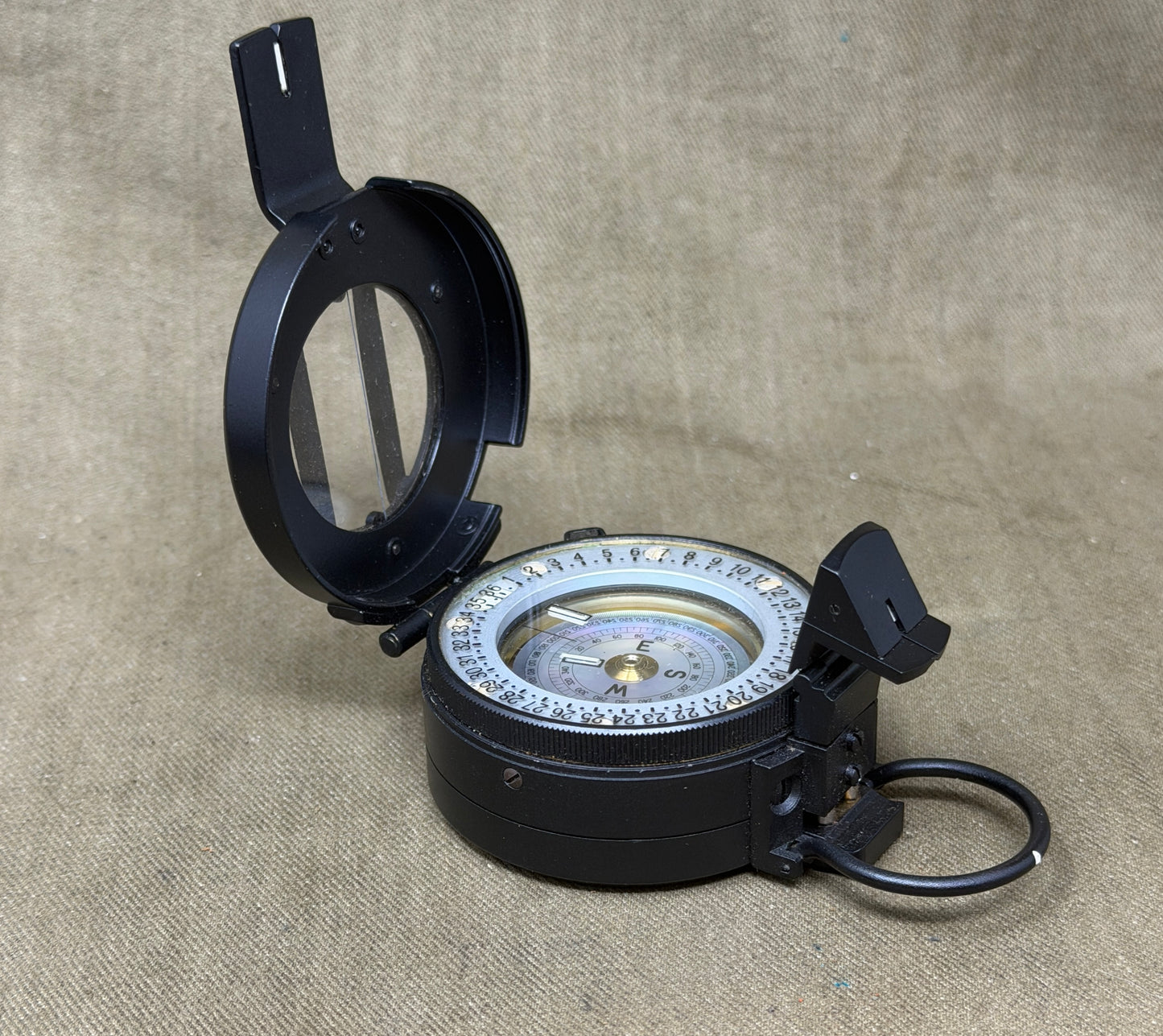 Original British Army M-73 Prismatic Marching Compass Dated August 1976 – Made in UK