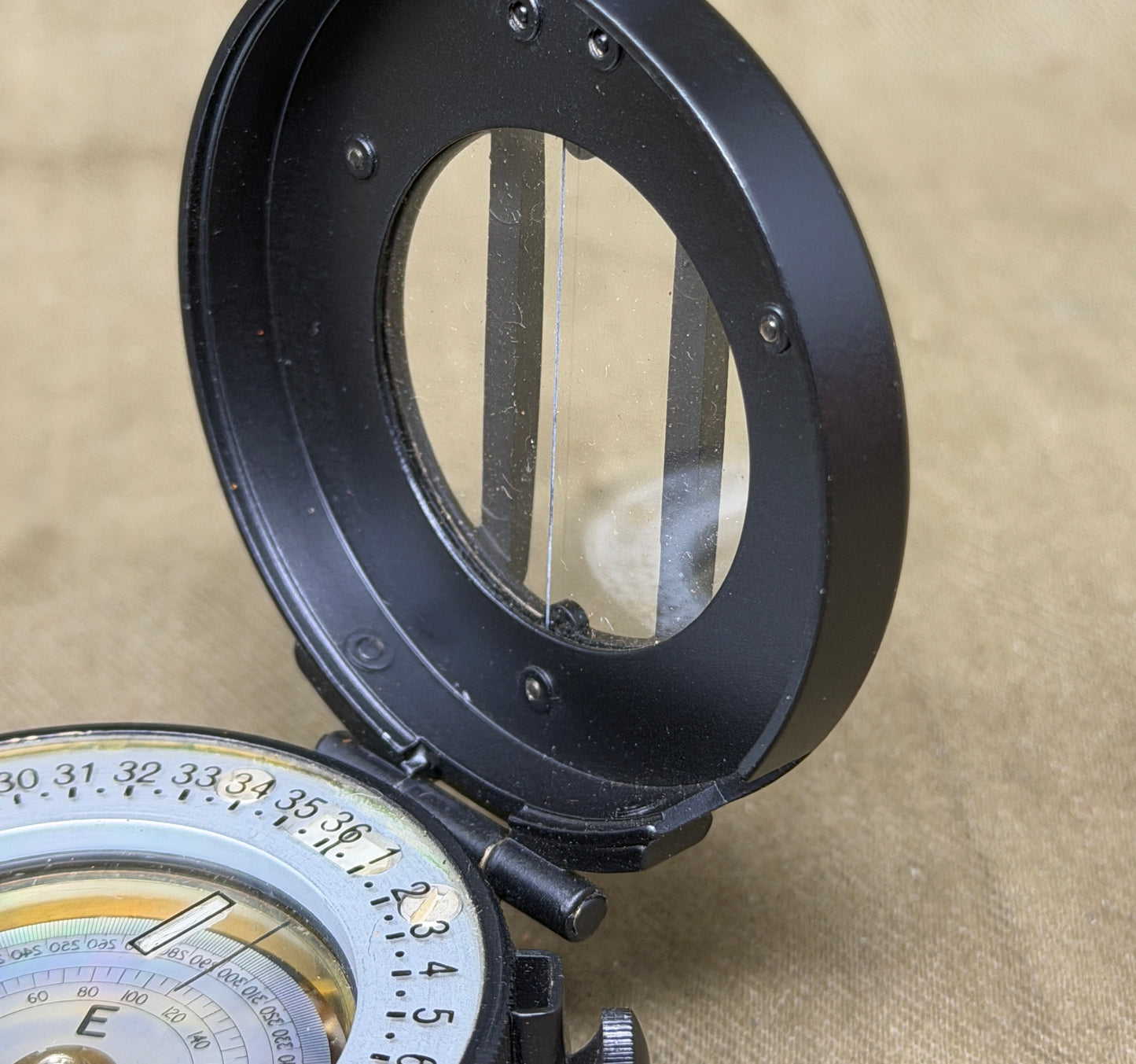 Original British Army M-73 Prismatic Marching Compass Dated August 1976 – Made in UK