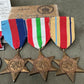 Original WWII Medal Group to Mr S Crawford – Africa Star, Italy Star & Named OHMS Issue Box