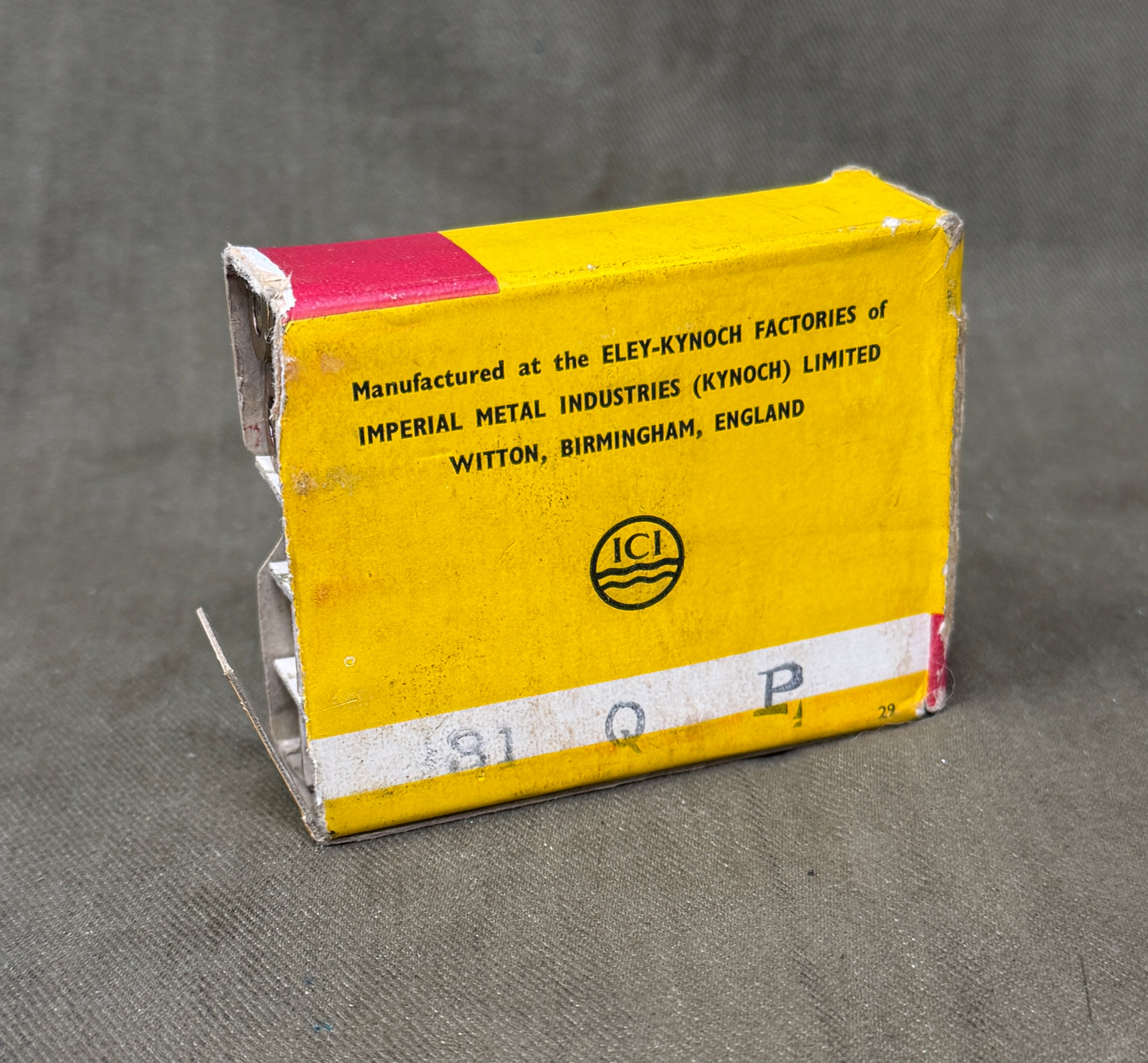 Original Kynoch 8×56 Mannlicher-Schönauer Ammunition Box with 10 Inert Cartridges