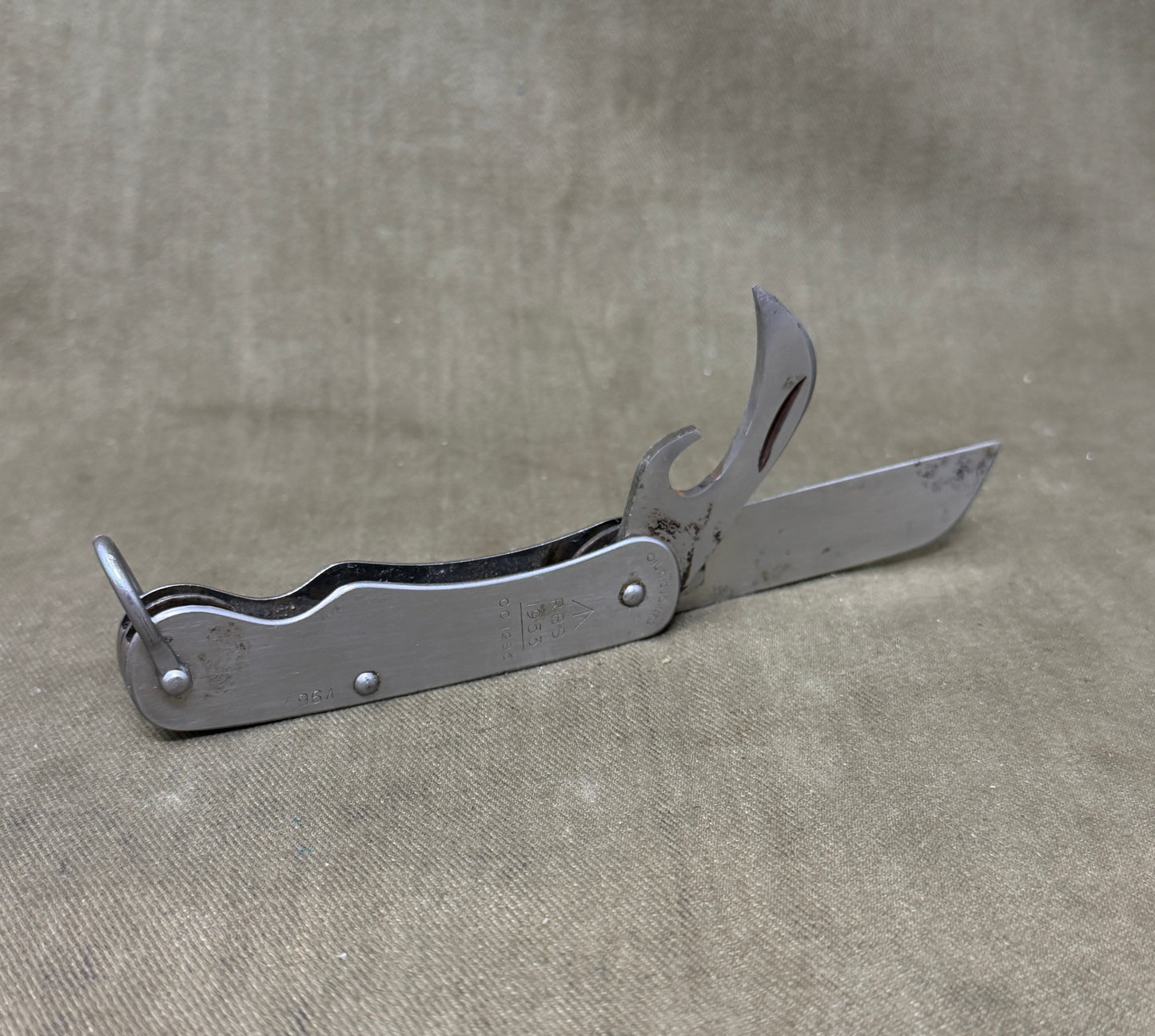 Original British Army 1946 Pattern Jungle Clasp Knife – RBS Ltd Sheffield – Dated 1953