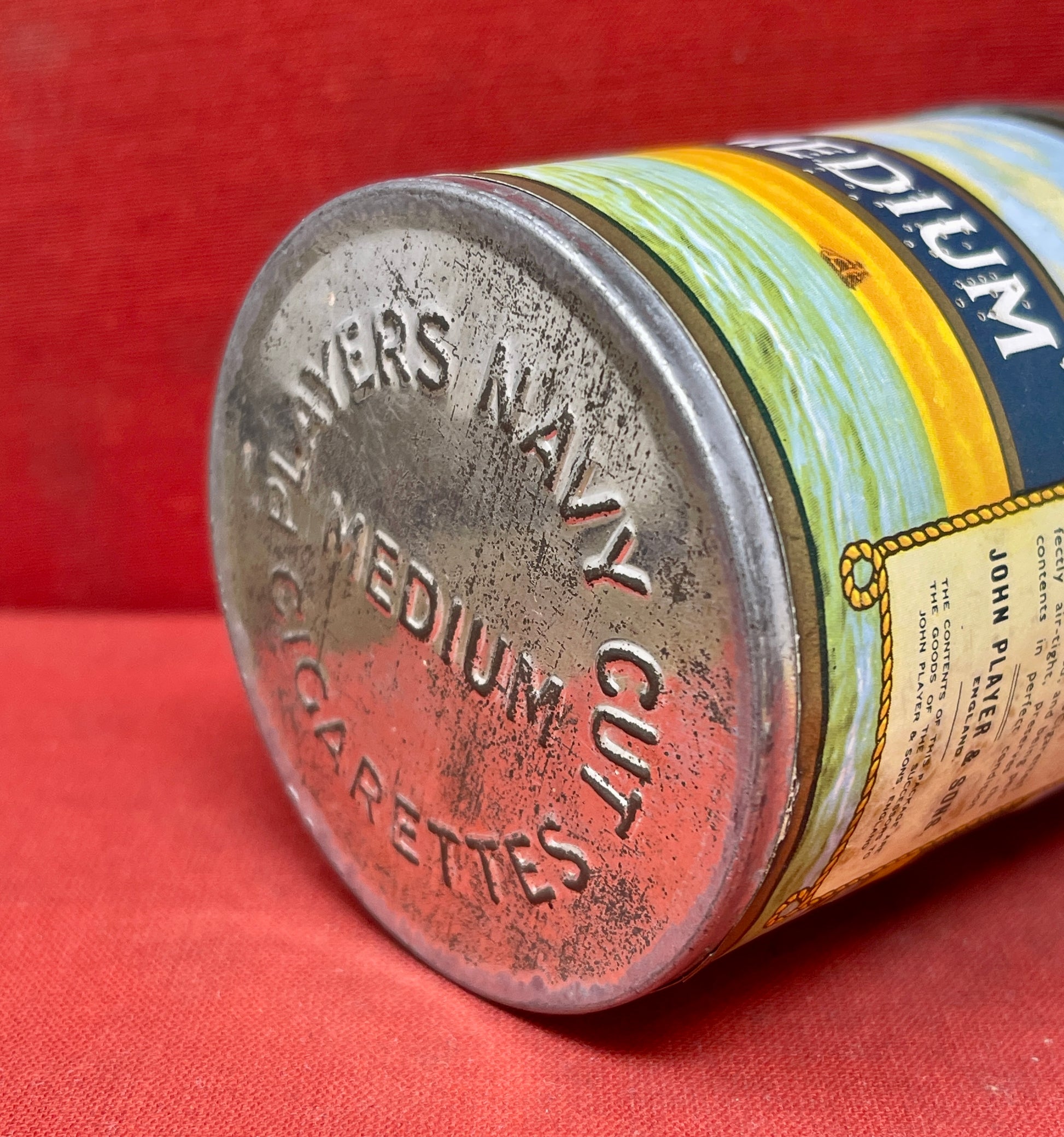 Tin of 50 Player's Navy Cut Medium Cigarettes, Unopened