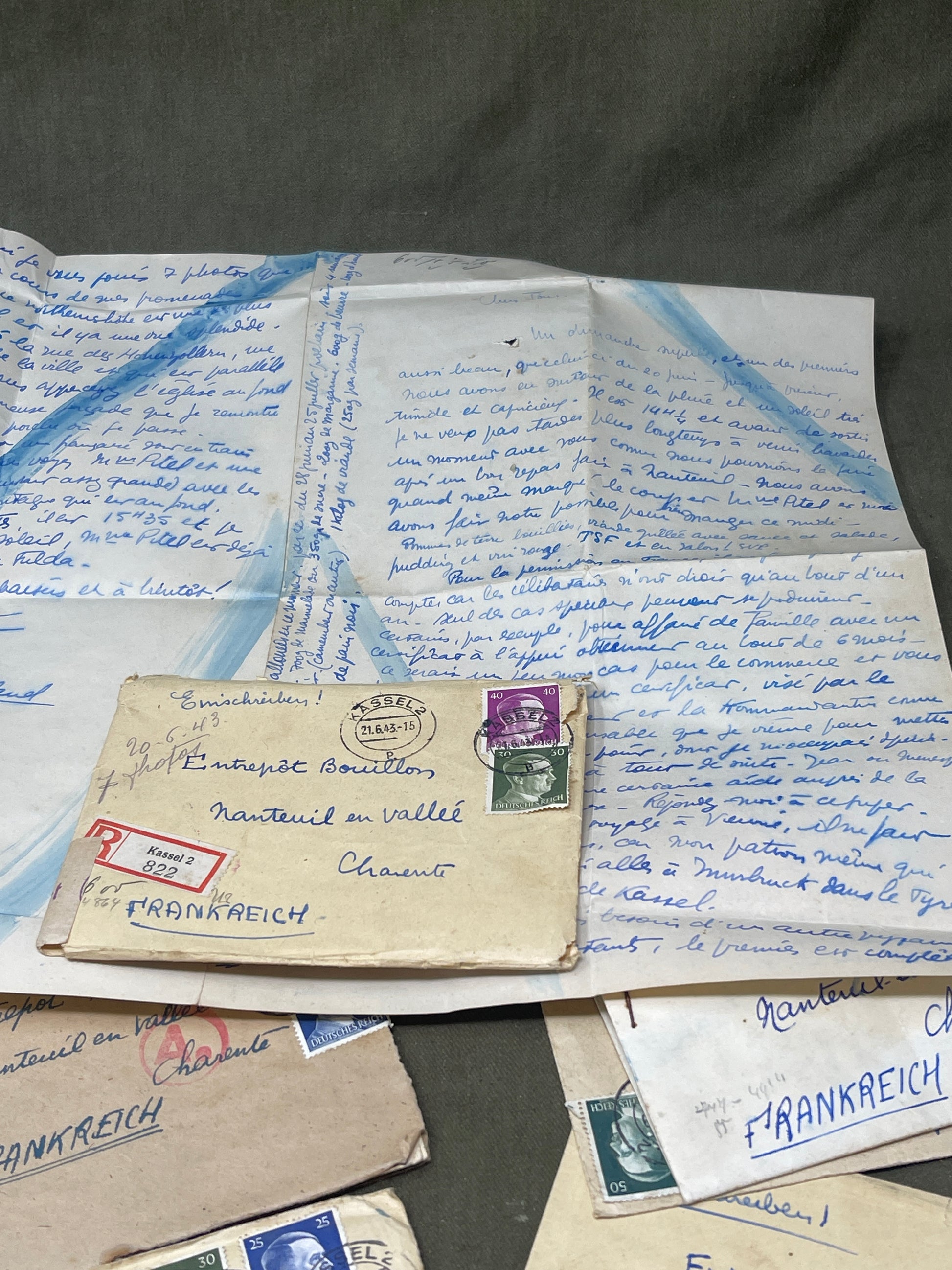 Military Ephemera, Correspondance from Germany to France 