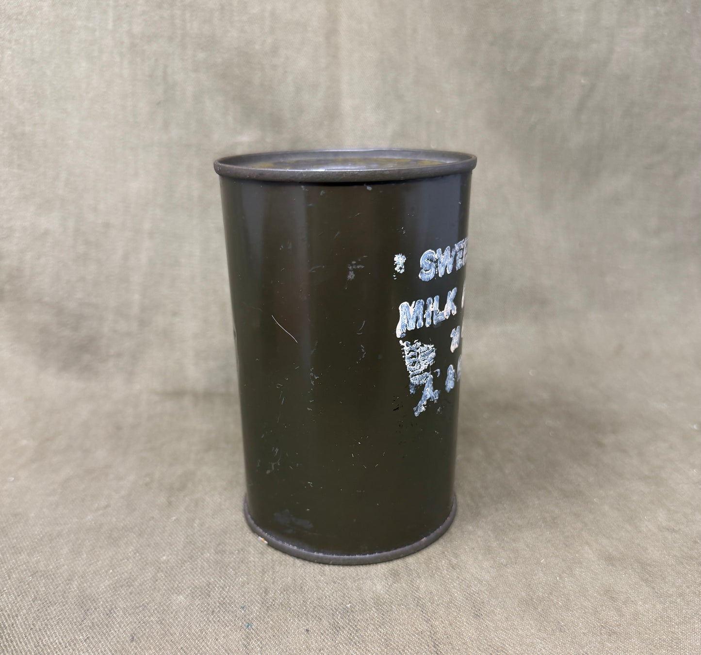 Original British Army Sweetened Milk Powder Ration Tin (Full Contents) – 10oz – Military Issue