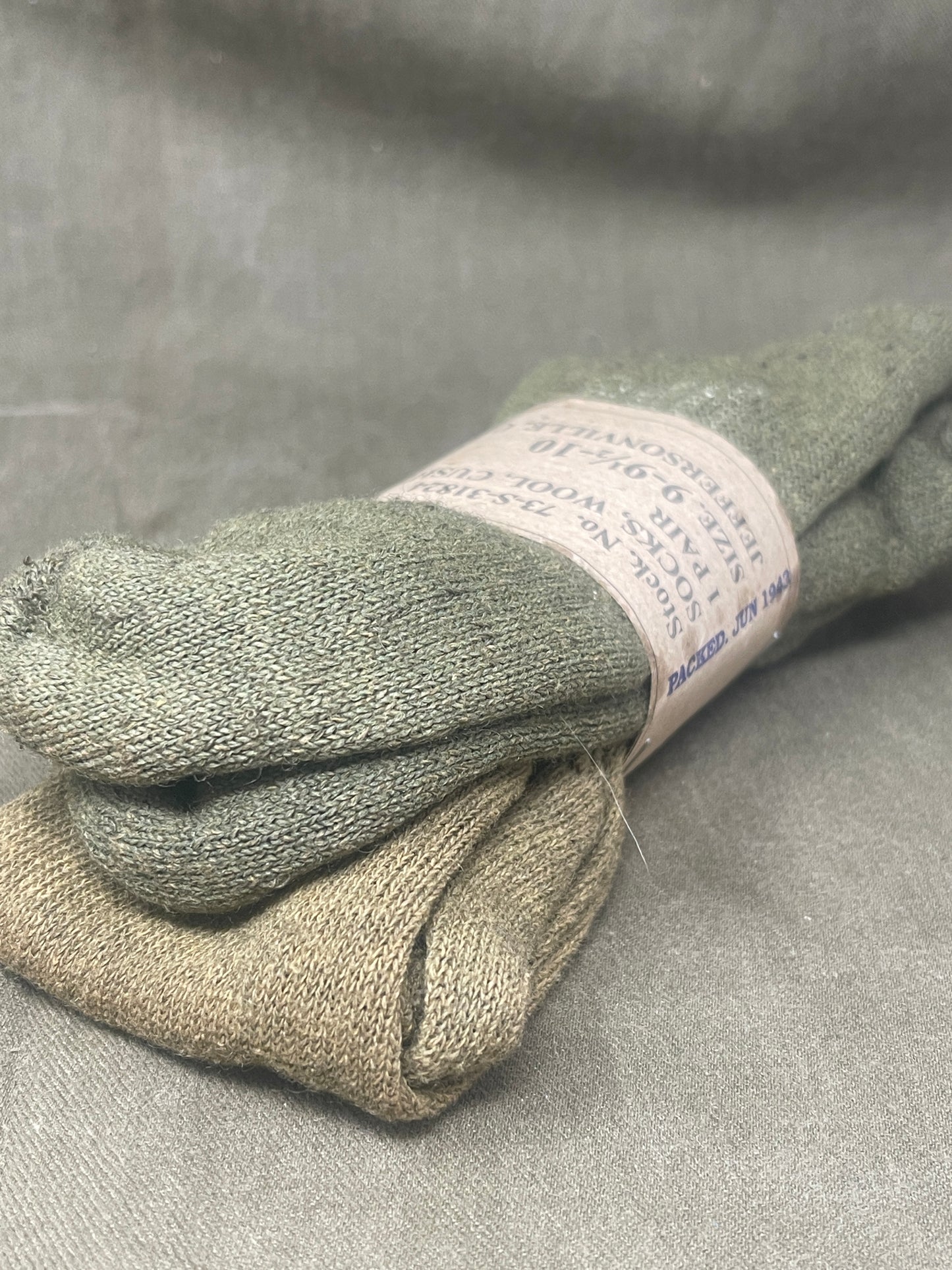 Original US ARMY WW2 boots socks size 9-9.5-10 socks wool 1943 Dated