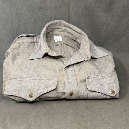 Original British Airborne Pegasus Bush Shirt 1954 – Vale Textile Products Ltd – Size 4