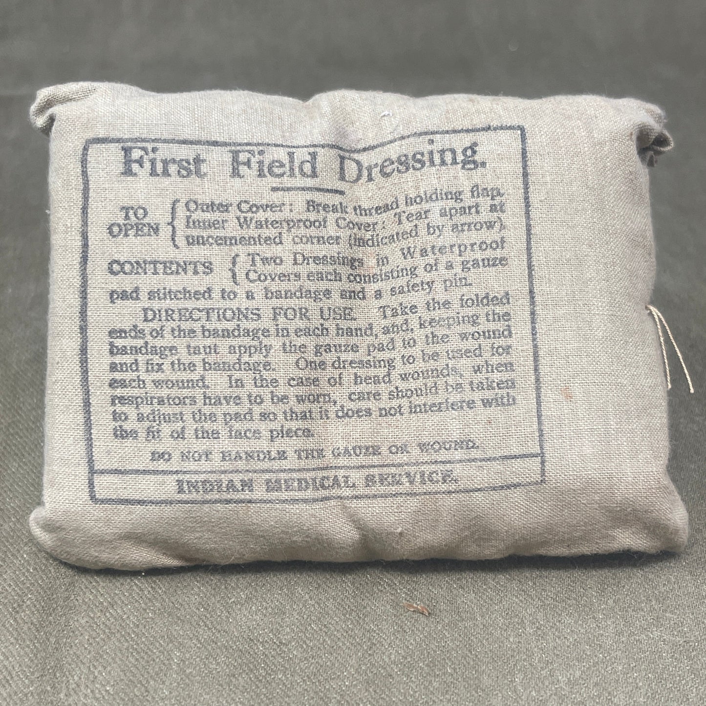 Original WW2 Indian First Field Dressing (FFD) 