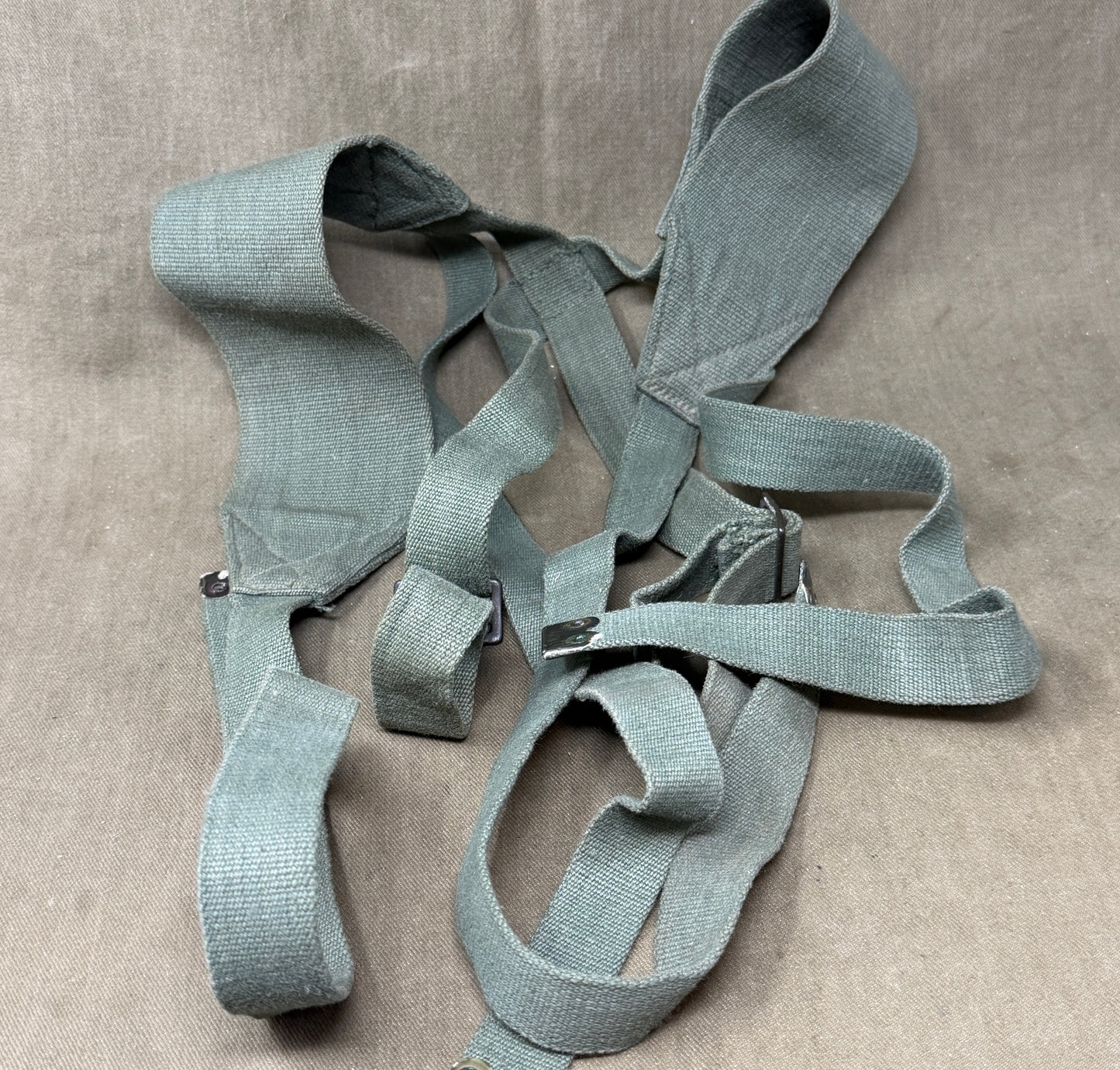Original British Army 1944 Pattern Webbing Straps Pair – Dated 1945
