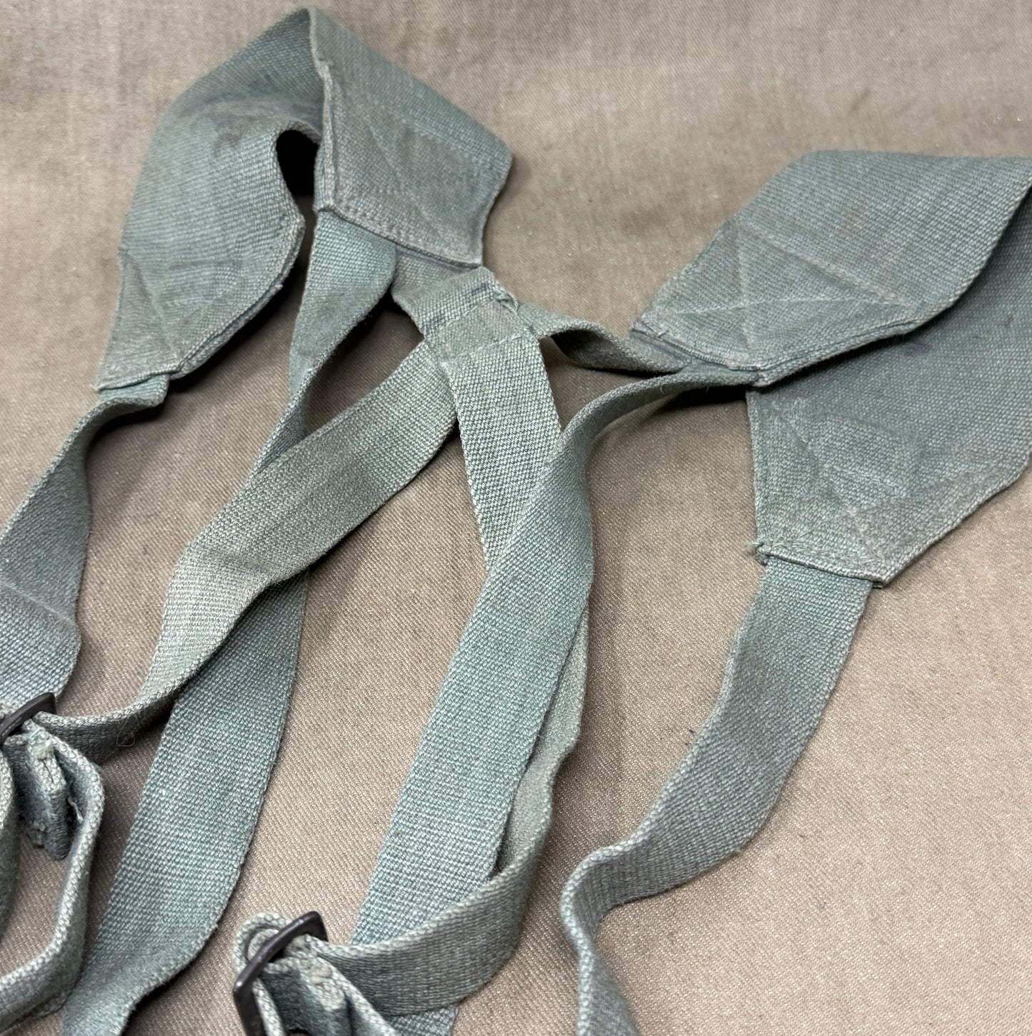Original British Army 1944 Pattern Webbing Straps Pair – Dated 1945