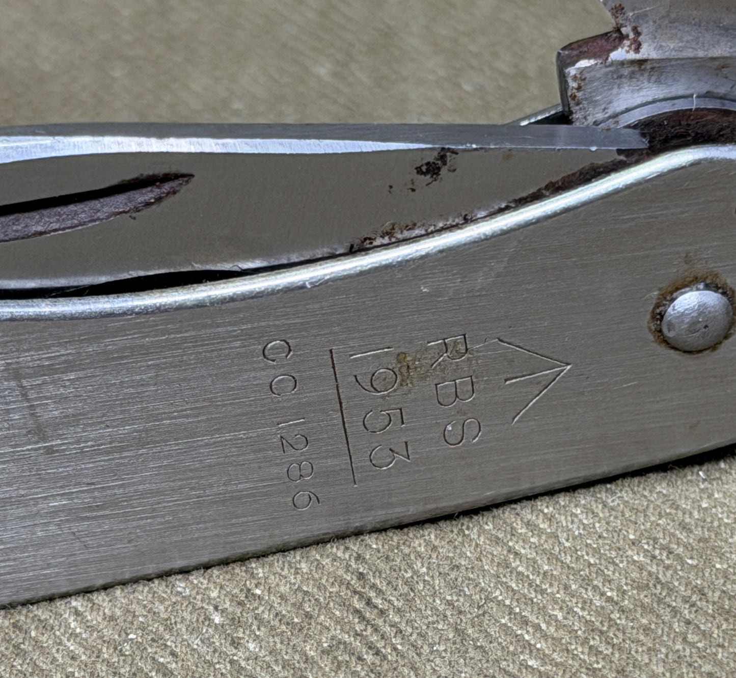 Original British Army Jungle Clasp Knife – RBS Ltd Sheffield – Dated 1953