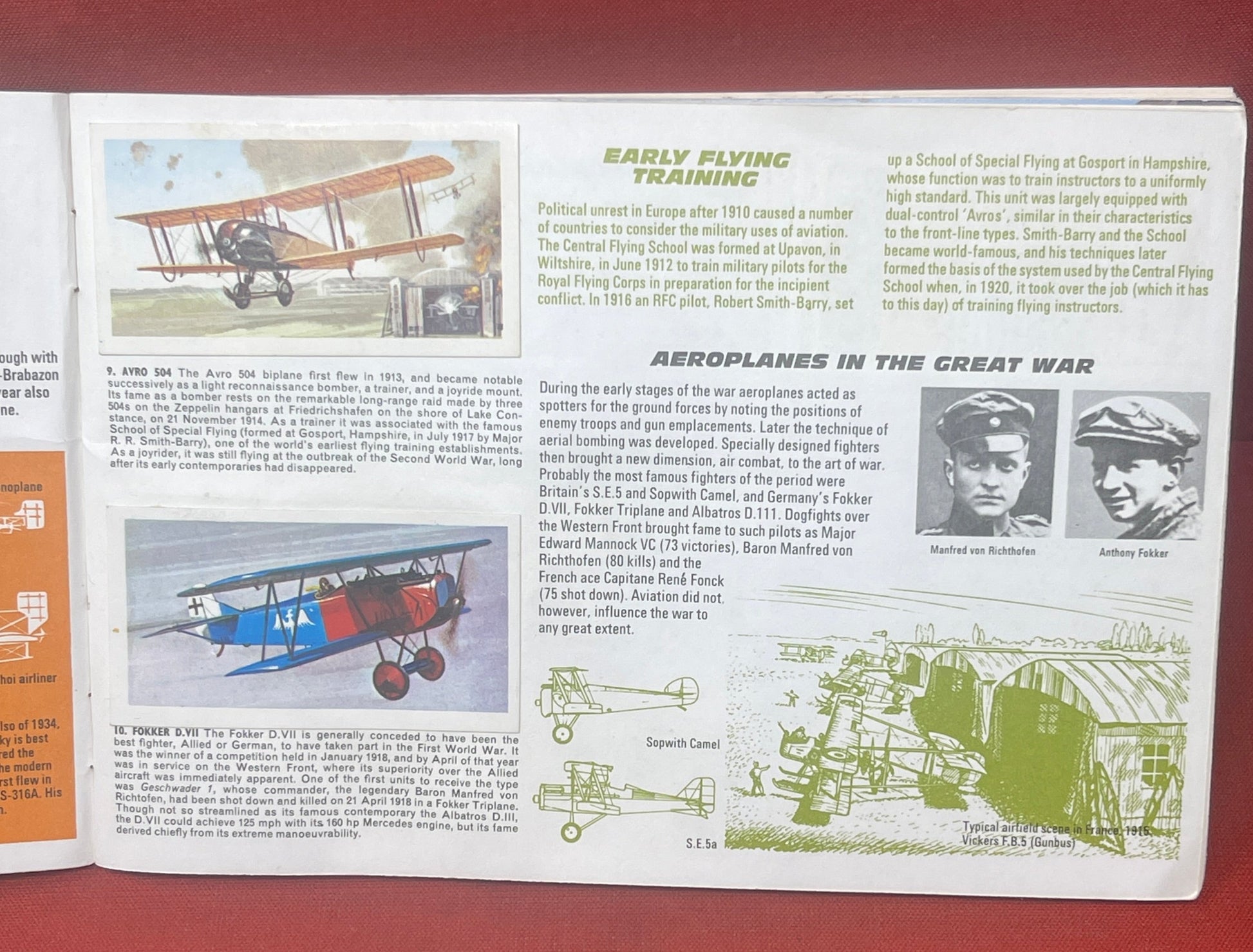 Brooke Bond Picture Cards History of Aviation