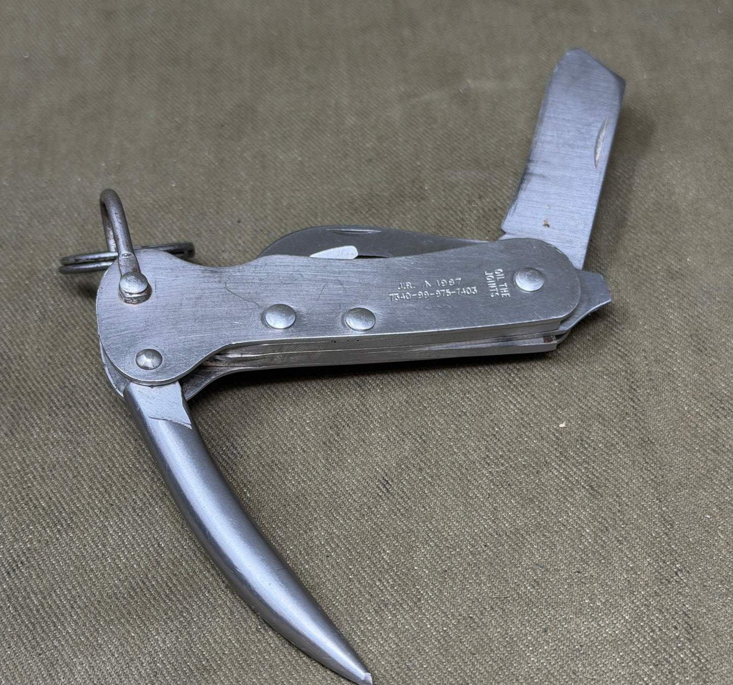 Original British Army Jack Knife – JR – NSN 7340-99-975-7403 – Dated 1987