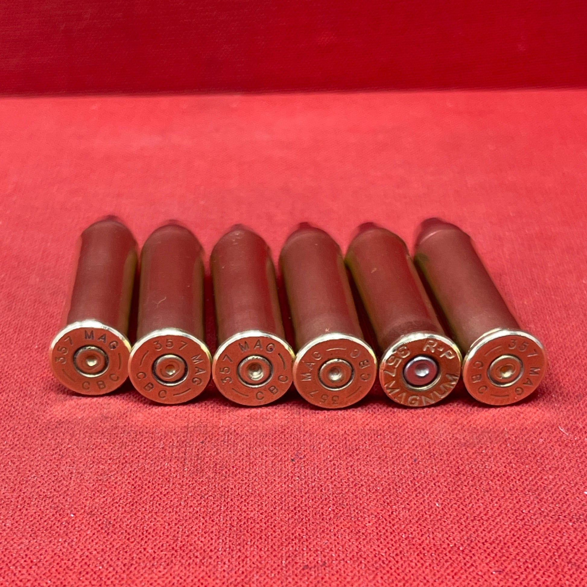 6 x Inert 357 Magnum Cartridges with Heads