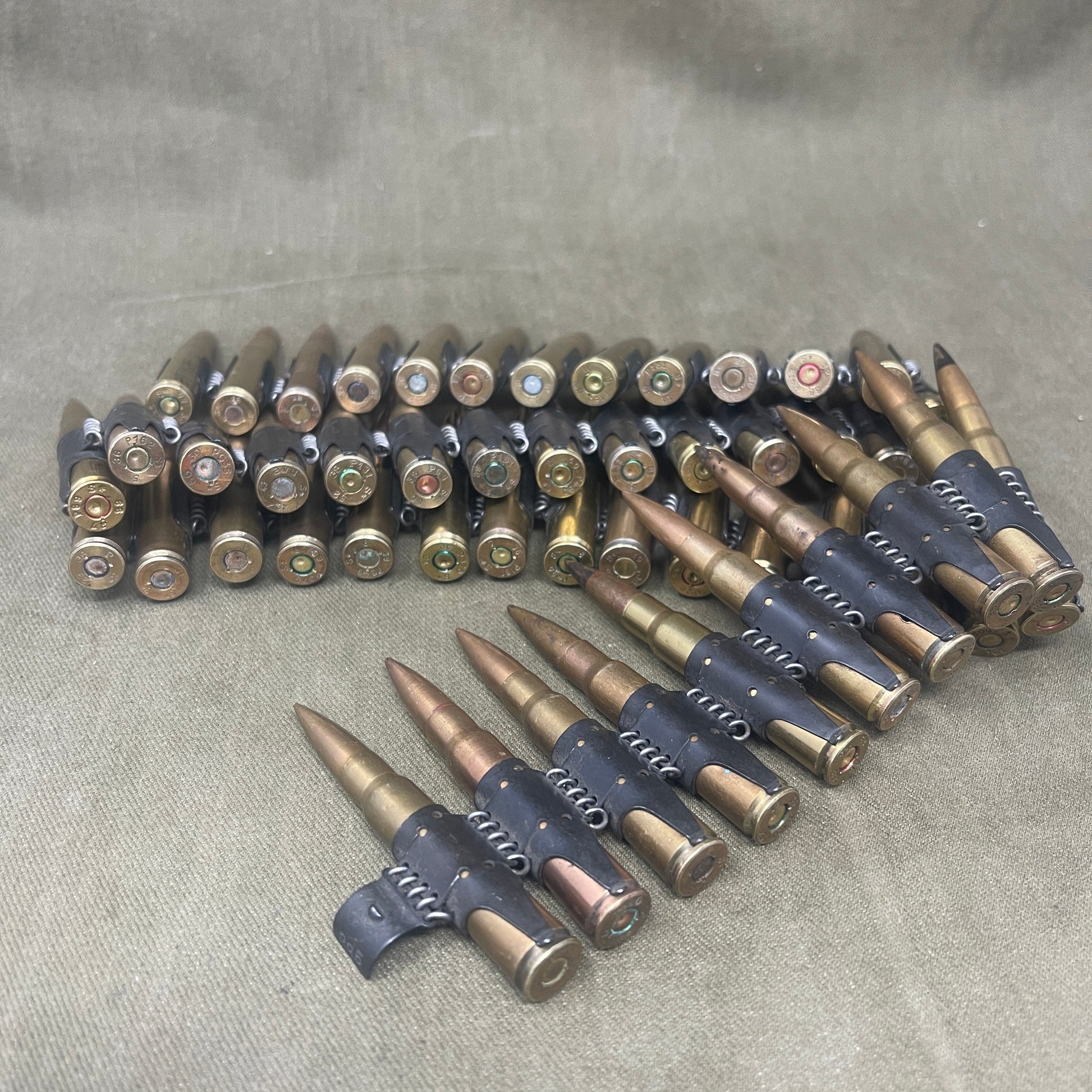 100 x INERT  WW2 Issued Wehrmacht 7.92  MG34 /MG42 Machine Gun Belt 
